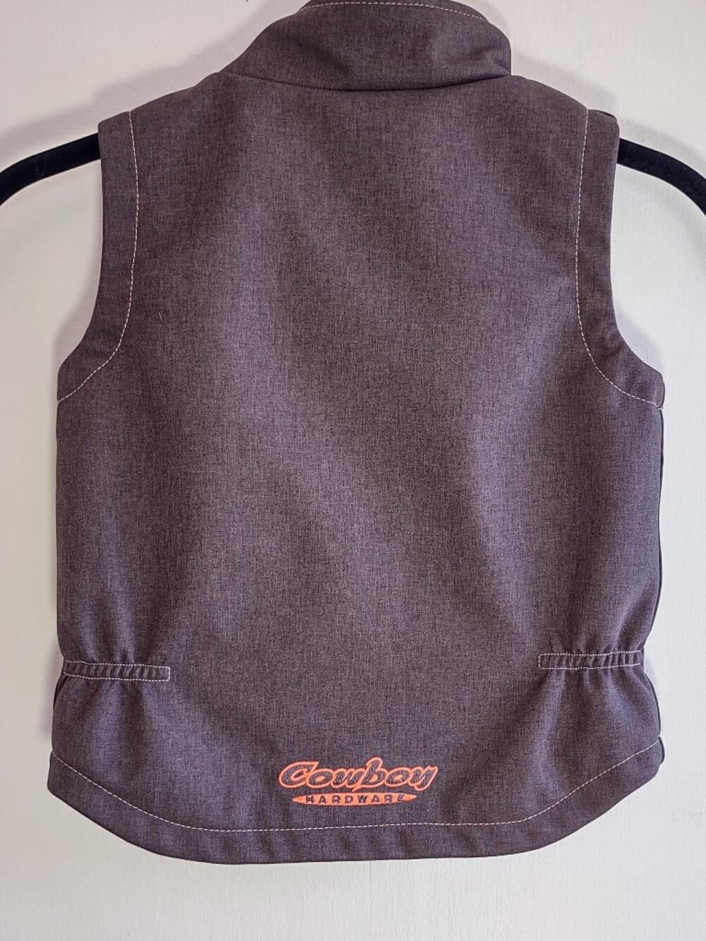 Cowboy Hardware Steer Head Vest Boy Size 4T Chocolate Brown Western Rustic NWOT - Picture 4 of 10